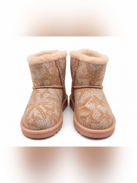 UGG Other - NWOT UGG K Mini Bailey Bow Starfish Pink and White Boots Size 2 With Box